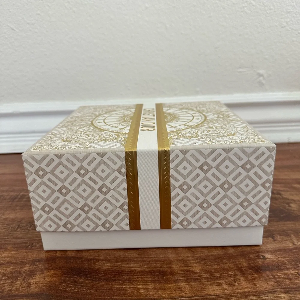Authentic Dior gold and white box and bag